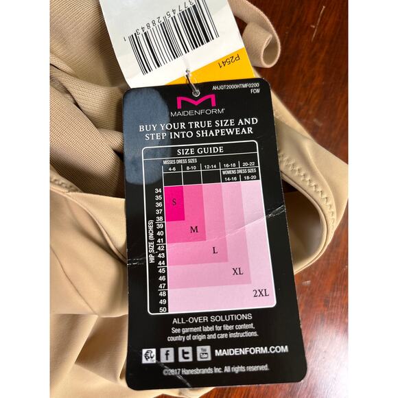 Maidenform Shapewear Slip Sz Small Firm Control Wear Your Own Bra Built in Panty - Picture 4 of 8